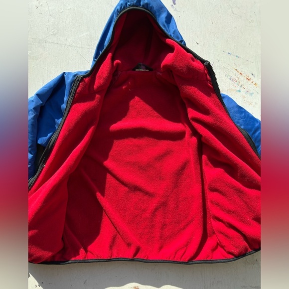 Kid's Vintage REI Jacket Blue Solid L Camp Hike Light Packable Lined Fleece - Picture 9 of 14